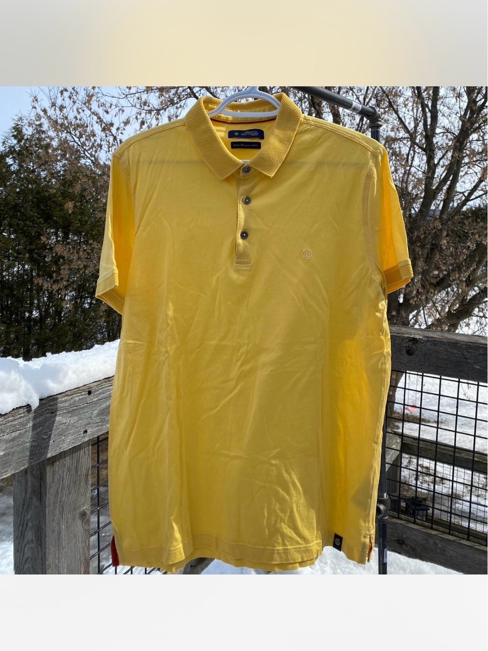 Men's Yellow Short-Sleeve Polo Shirt by Coritigiano In Bottega